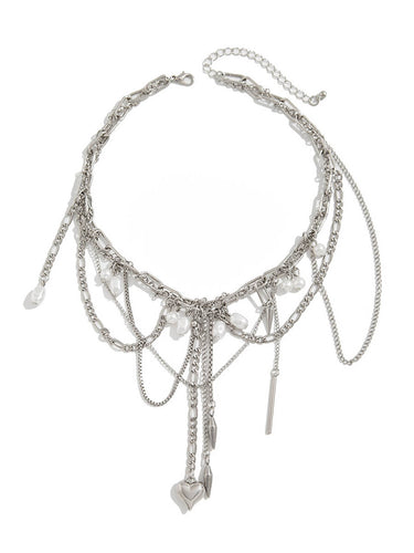 1756973 Chains Geometric Tasseled Necklaces Accessories