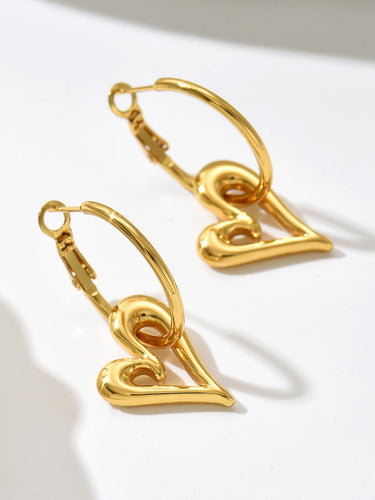 1774172 Heart Shape Hollow Earrings Accessories