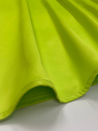 1666502 A-Line High Waisted Contrast Color Pleated Zipper Deep V-Neck Maxi Dresses