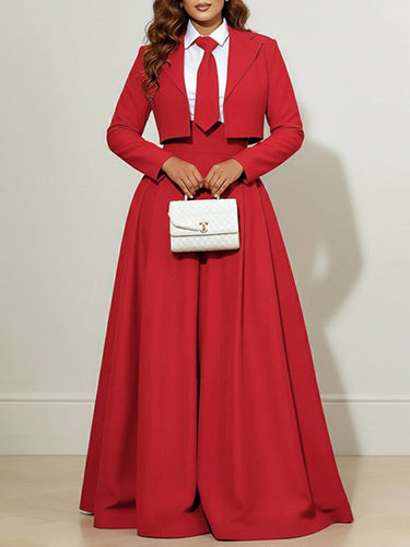 Elasticated Waist High Waisted Big Hemline Pleated Pockets Solid Color Zipper Wide Leg Pants