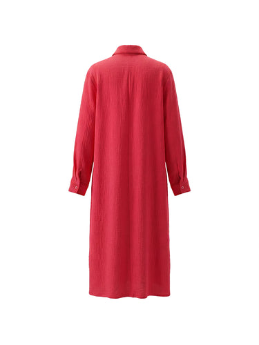 Blouses met lange mouwen, losse pasvorm, knoopsluiting en revers in effen kleur.&Shirts Tops
