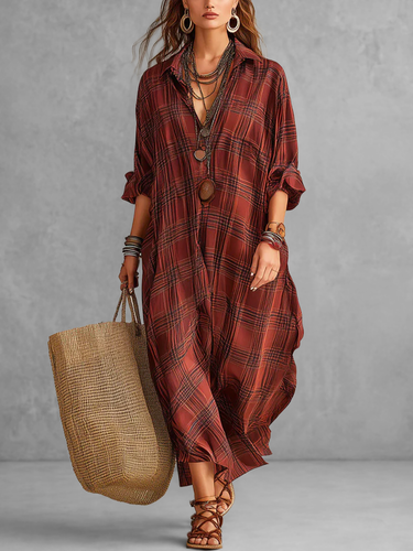 brown contrast color dresses From Grandma with Love | Brown Cream Color Block Dress