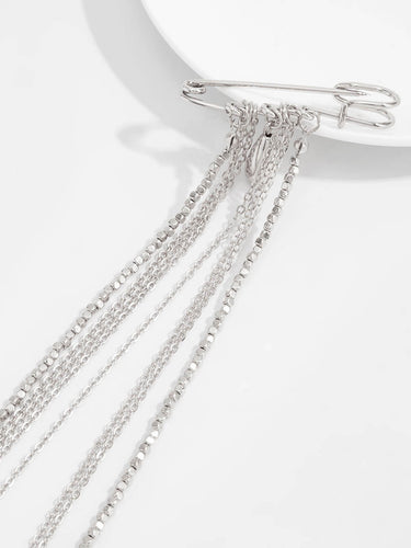 1782107 Tasseled Water Drop Brooch Accessories