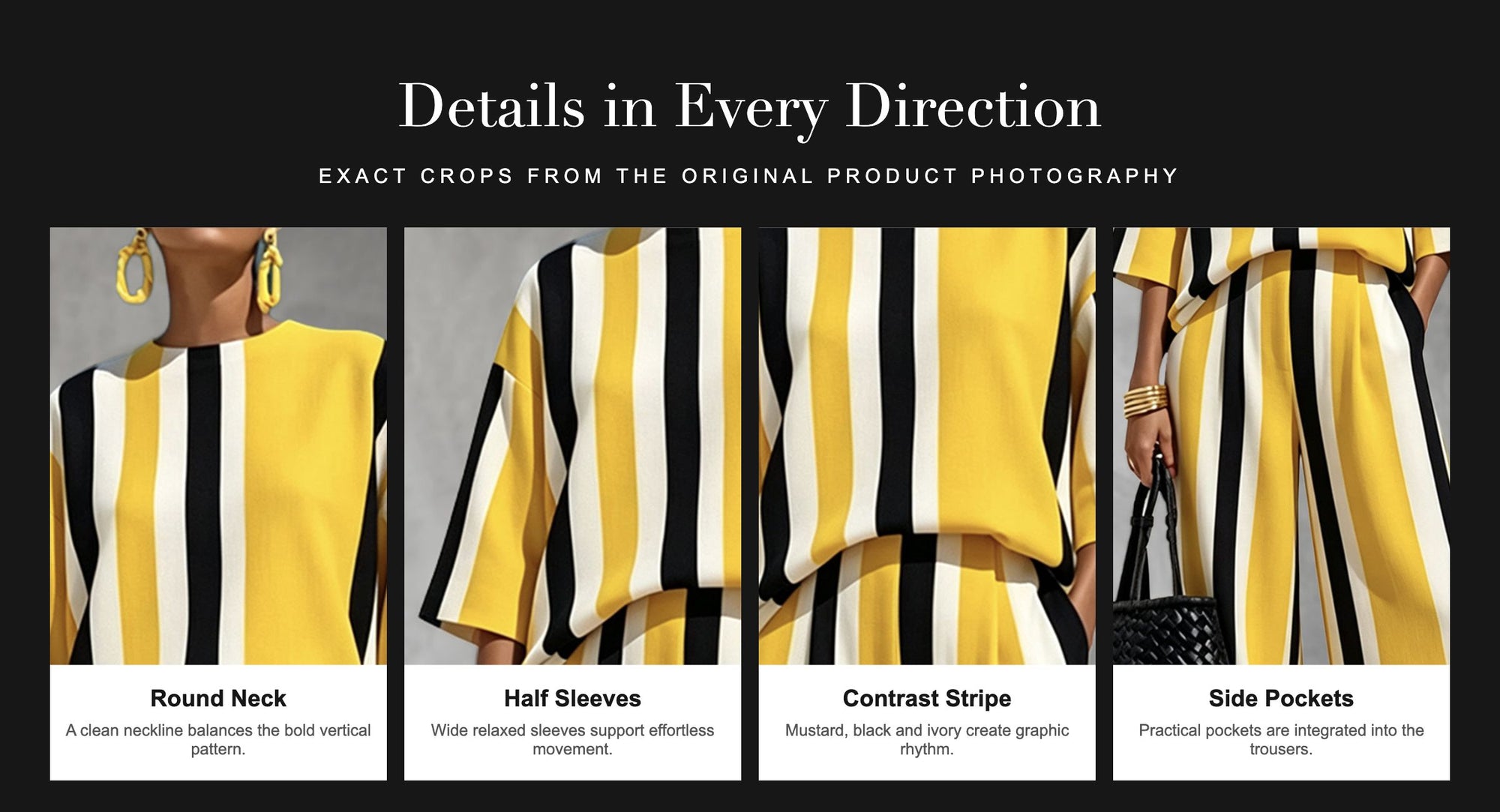 Striped Contrast Color Loose Half Sleeves Round-neck Blouses&shirts Tops
