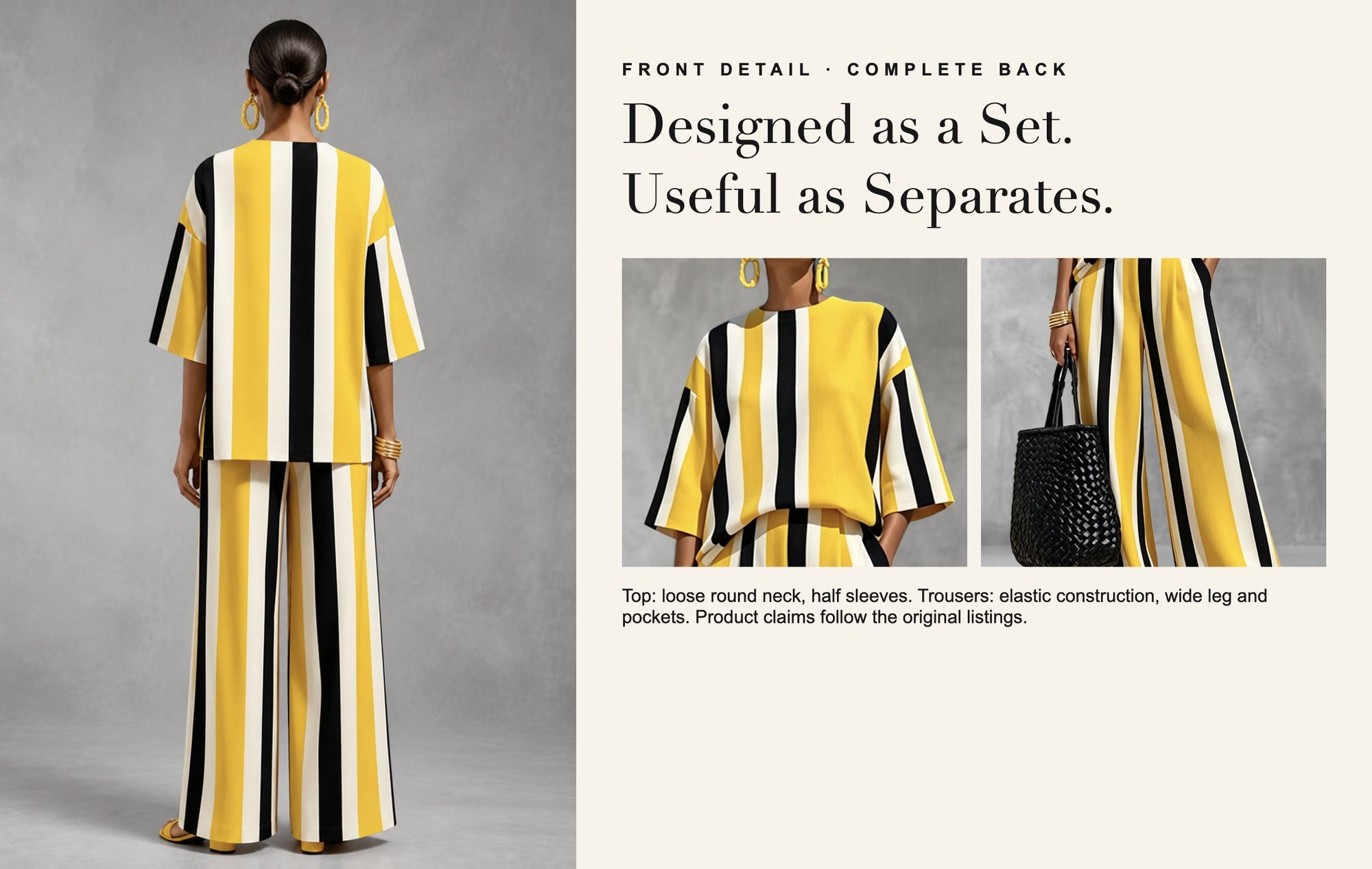 Striped Contrast Color Loose Half Sleeves Round-neck Blouses&shirts Tops